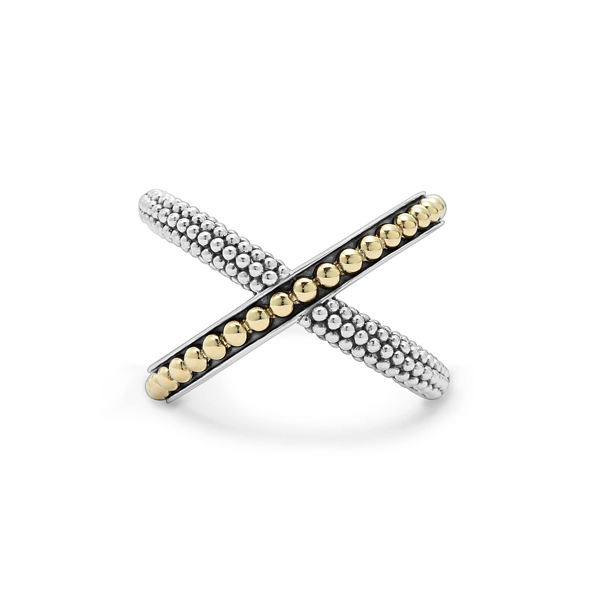KSL Two-Tone X Beaded Ring - Image 4