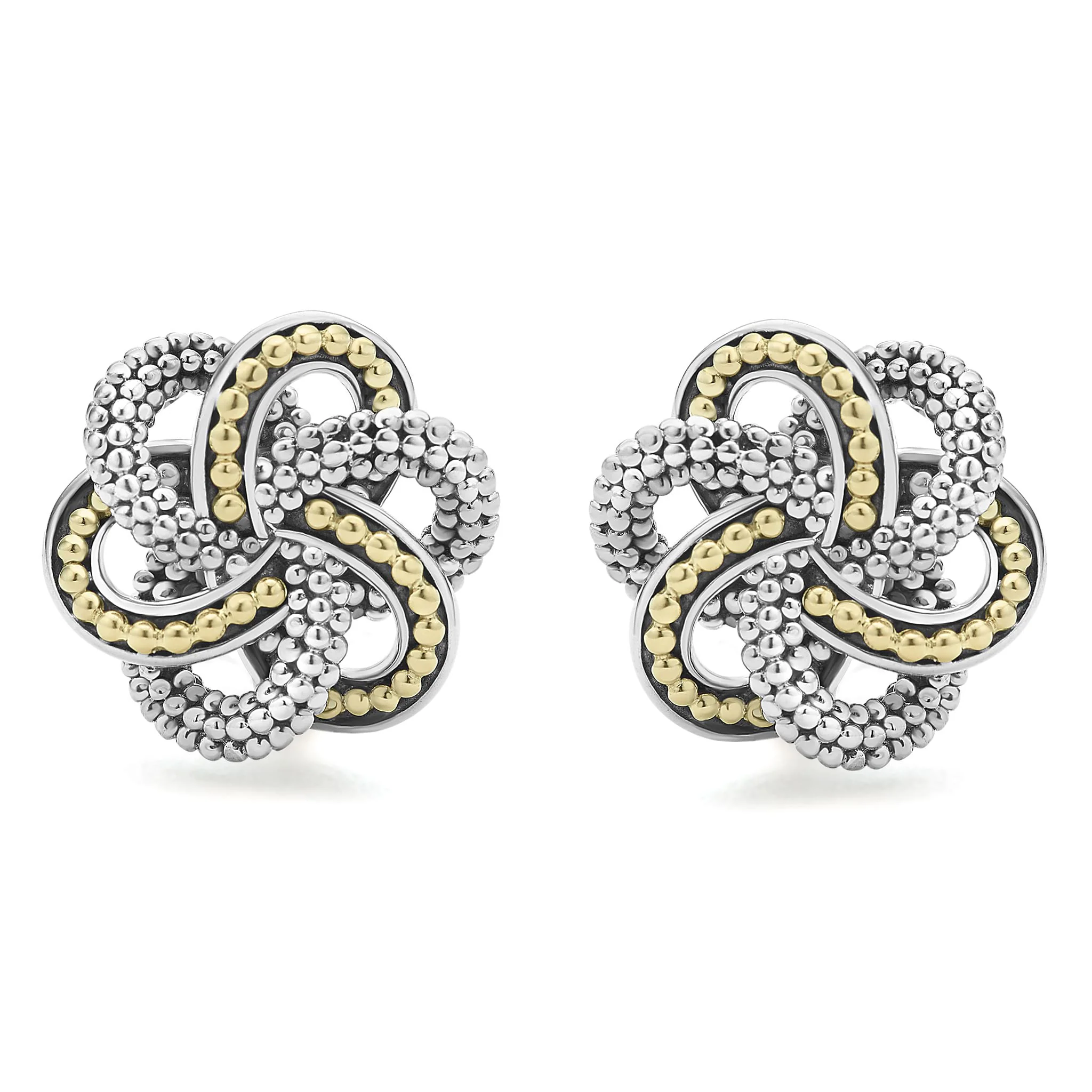 Love Knot Two-Tone Love Knot Earrings - Image 3