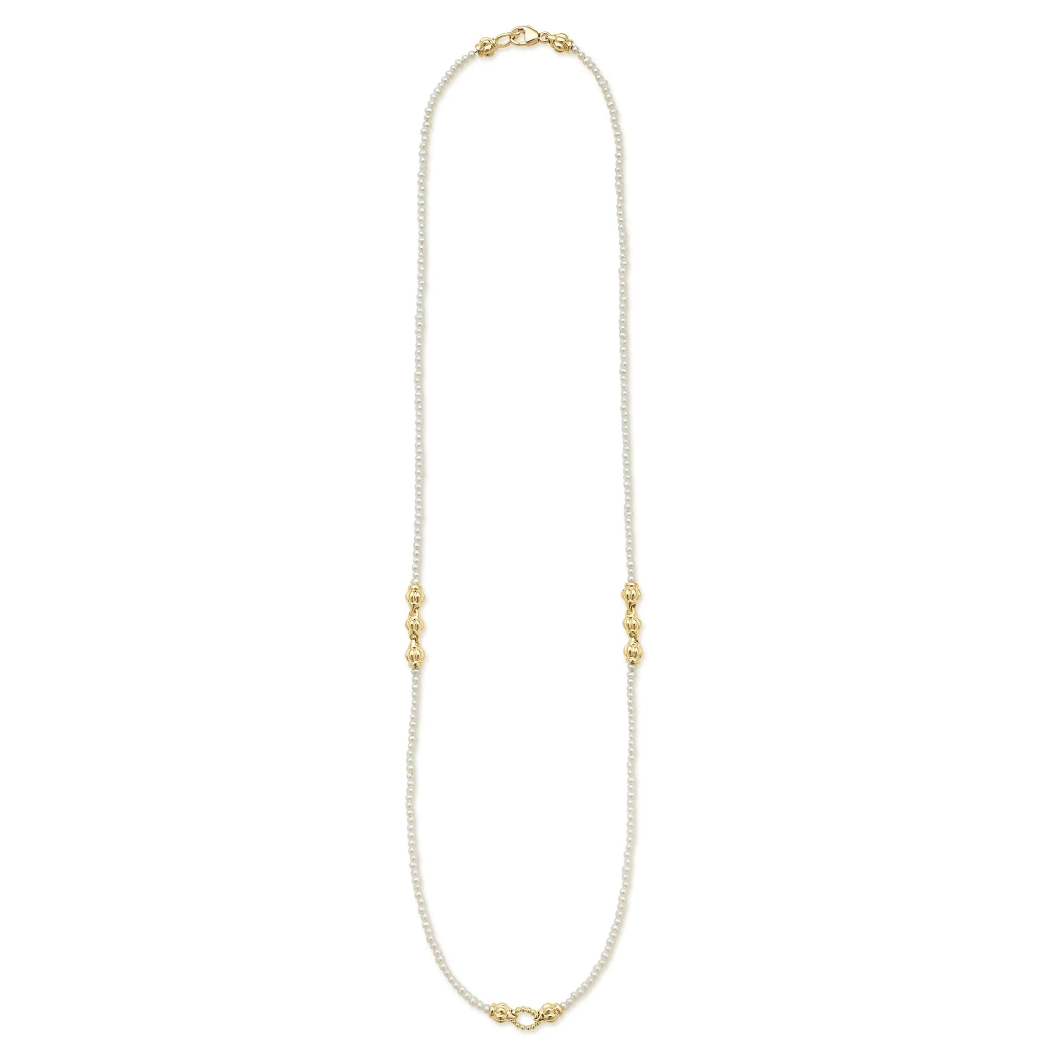 Luna 18K gold and Pearl Beaded Necklace - Image 2