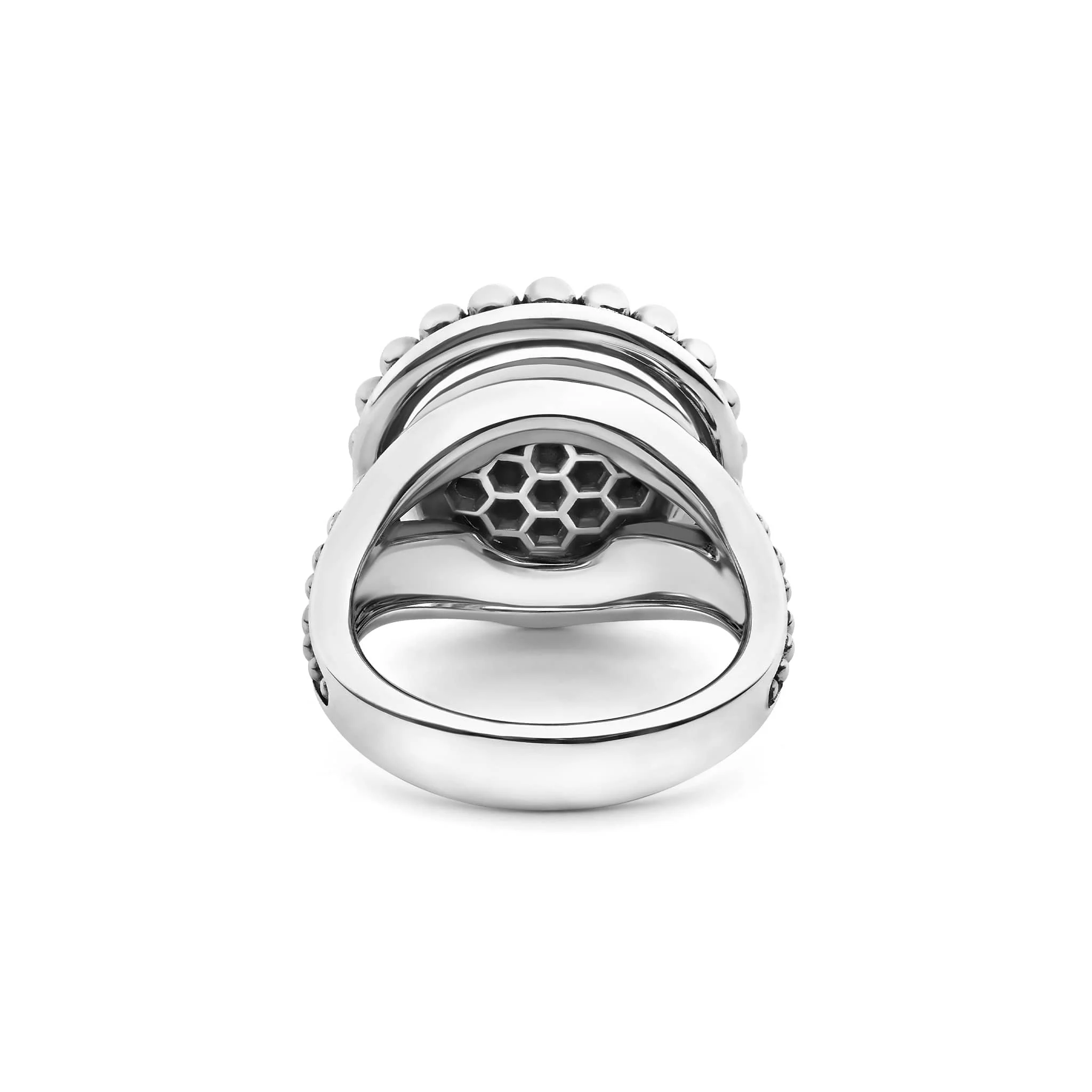 Maya Small Caviar Circle Ceramic Ring - Image 5