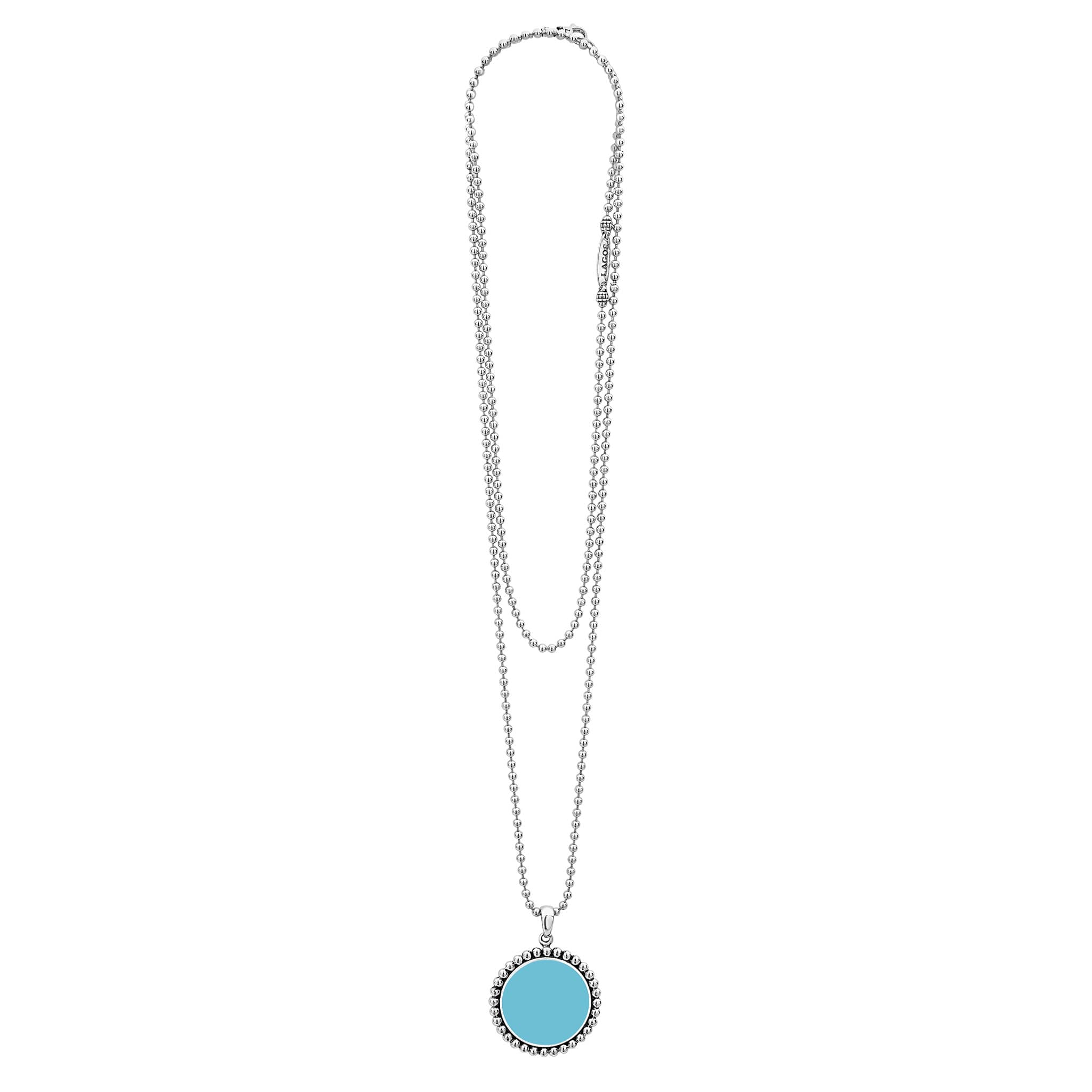 Maya Large Ceramic Circle Pendant Necklace - Image 3