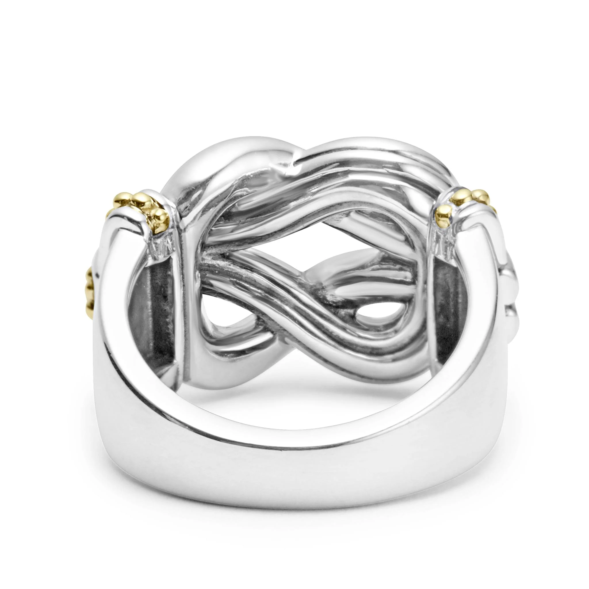 Newport Two-Tone Knot Diamond Statement Ring - Image 5
