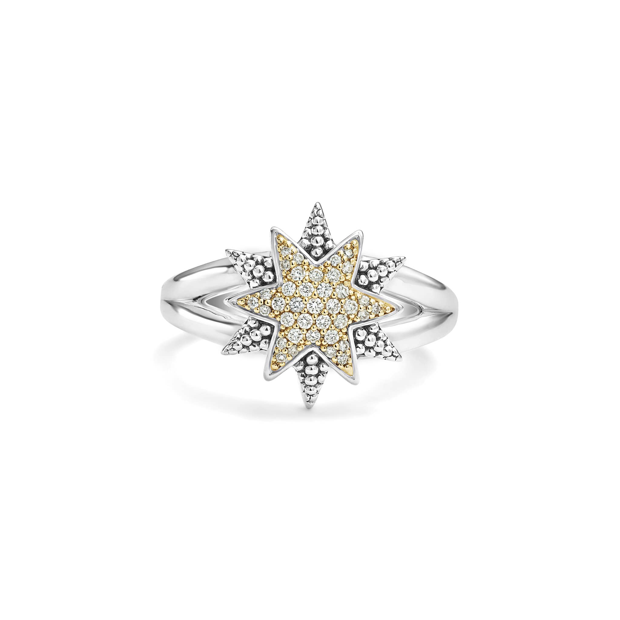 North Star Two-Tone Star Diamond Ring - Image 3