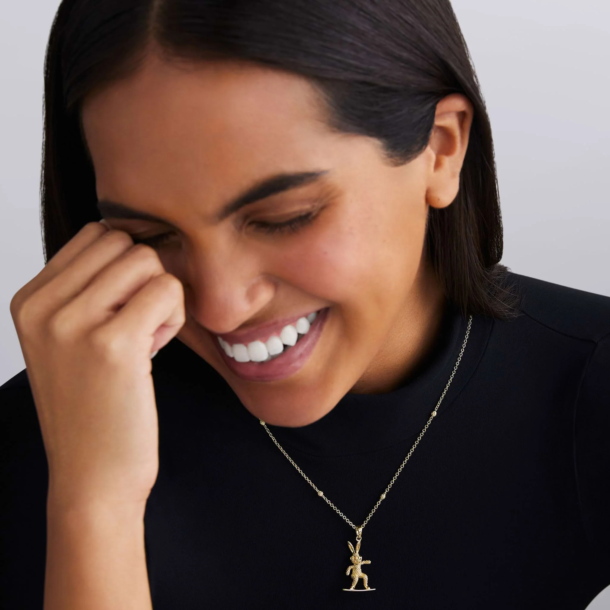 Rare Wonders 18K Gold Snowboard Karat Pendant Necklace - Image 2