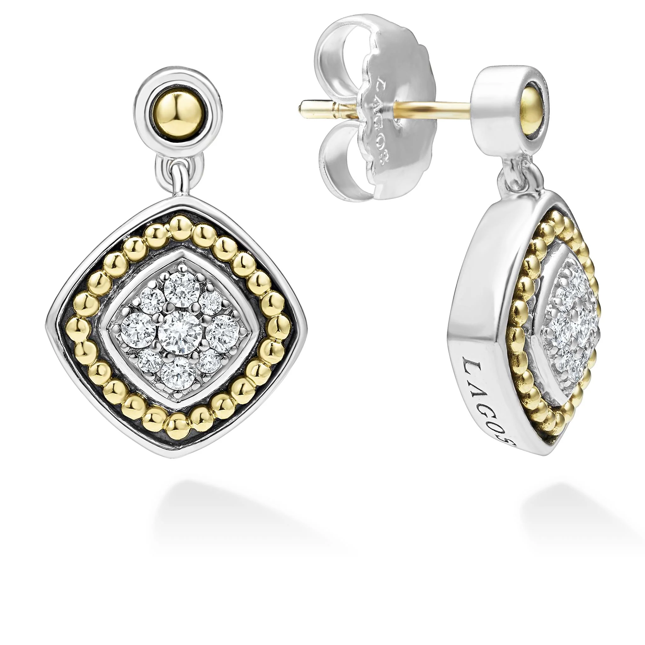 Rittenhouse Two-Tone Diamond Drop Earrings - Image 3