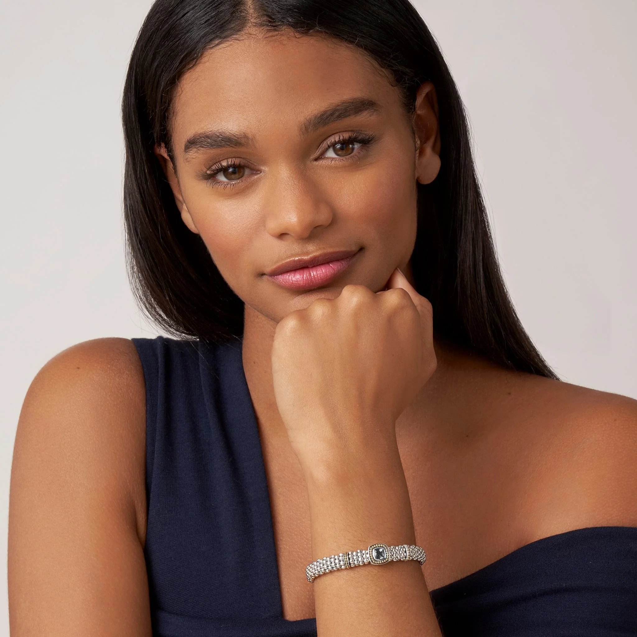 Rittenhouse Swiss Blue Topaz Caviar Bracelet | 9mm - Image 2