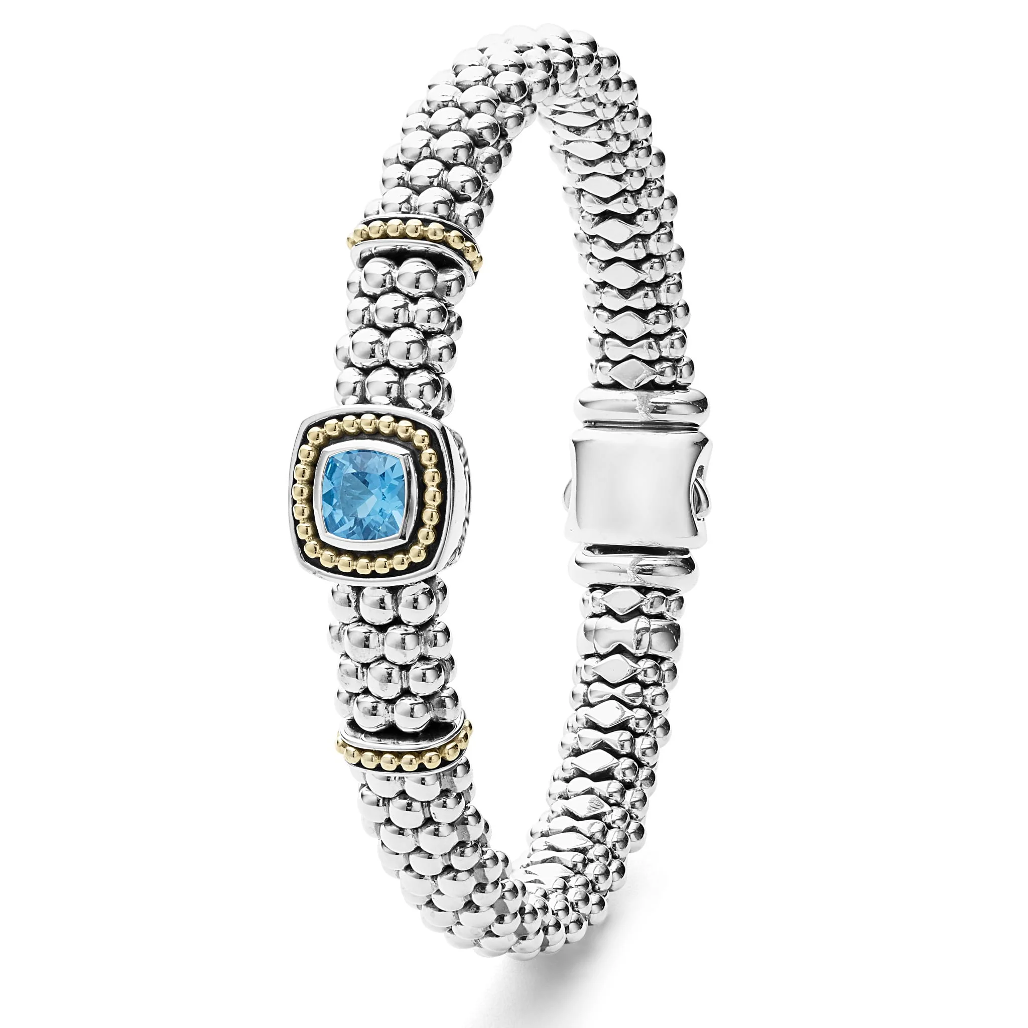 Rittenhouse Swiss Blue Topaz Caviar Bracelet | 9mm - Image 3