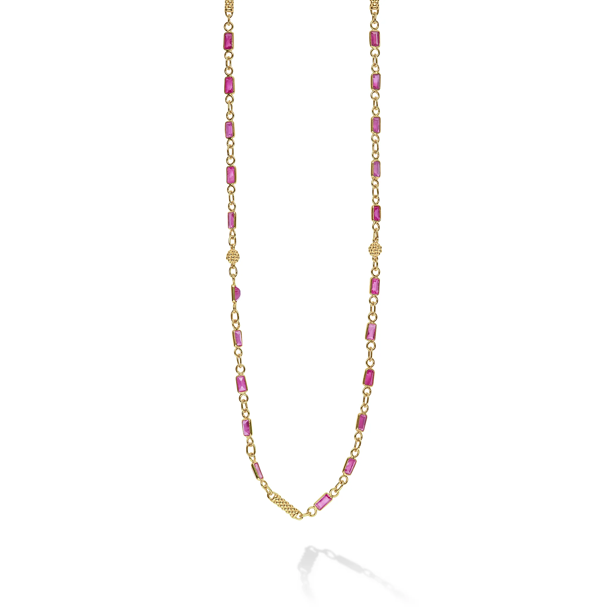 18K Caviar Gold and Ruby Icon Necklace