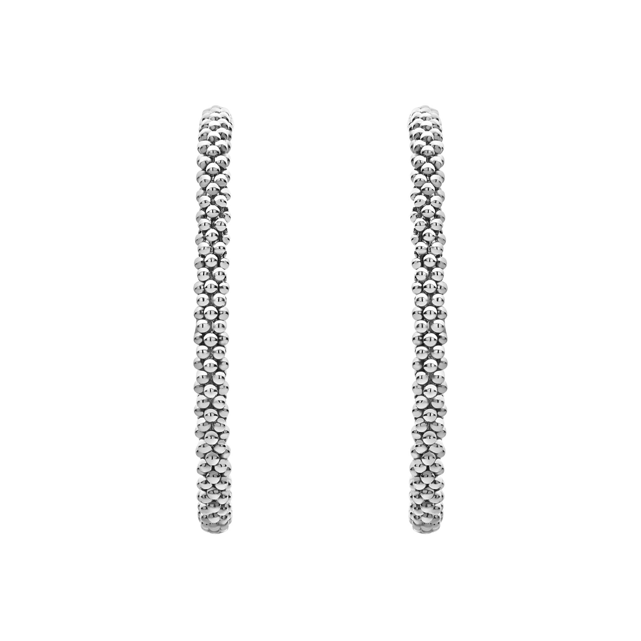 Signature Caviar Large Caviar Hoop Earrings - Image 3
