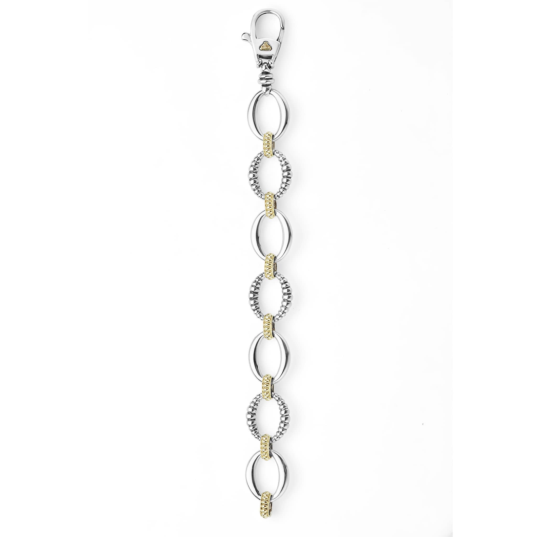 Signature Caviar Two-Tone Oval Link Bracelet - Image 3