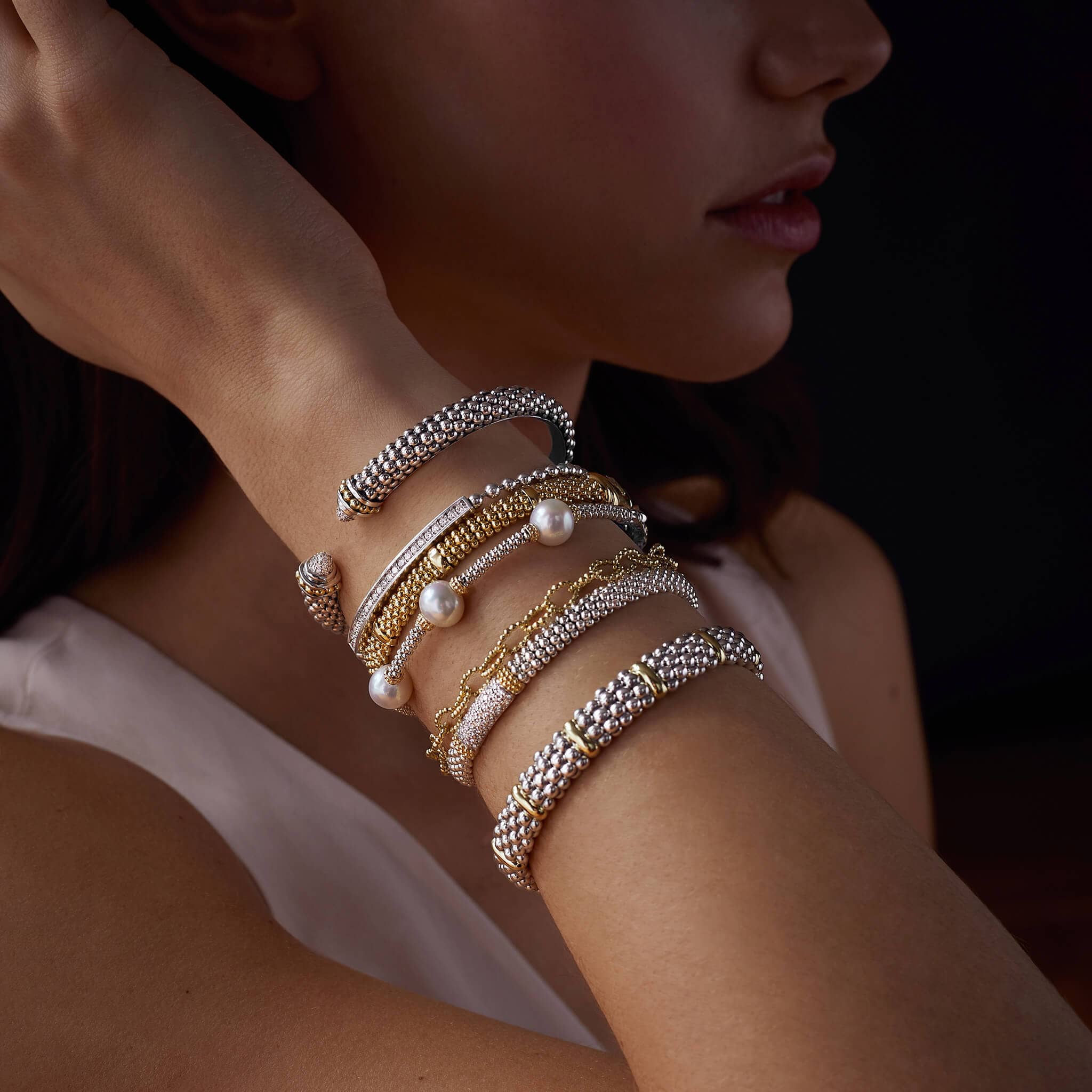 Signature Caviar Six Gold Station Caviar Bracelet | 9mm - Image 6