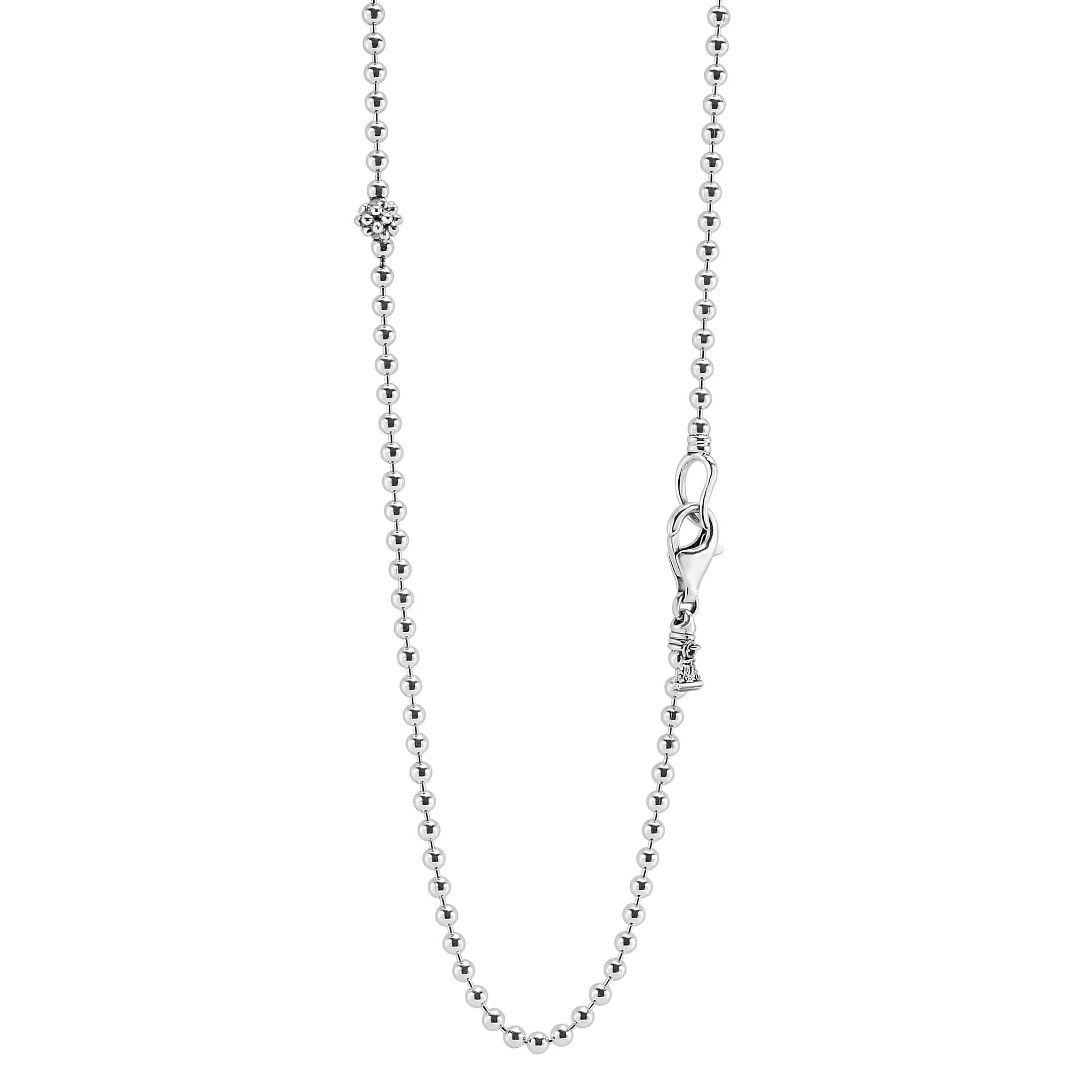 Signature Caviar Two-Tone Tassel Pendant Necklace - Image 5