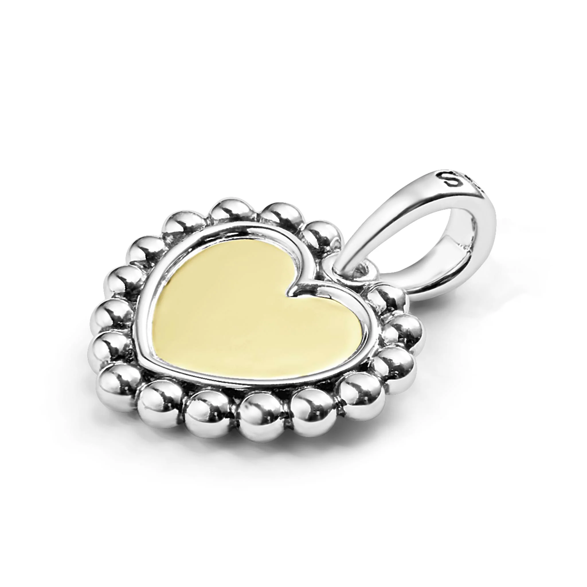 Signature Caviar Two-Tone Heart Charm - Image 3