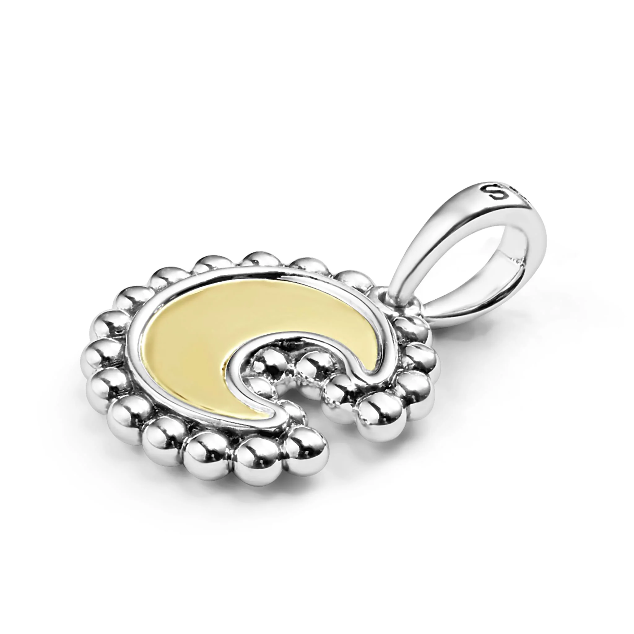 Signature Caviar Two-Tone Crescent Charm - Image 3