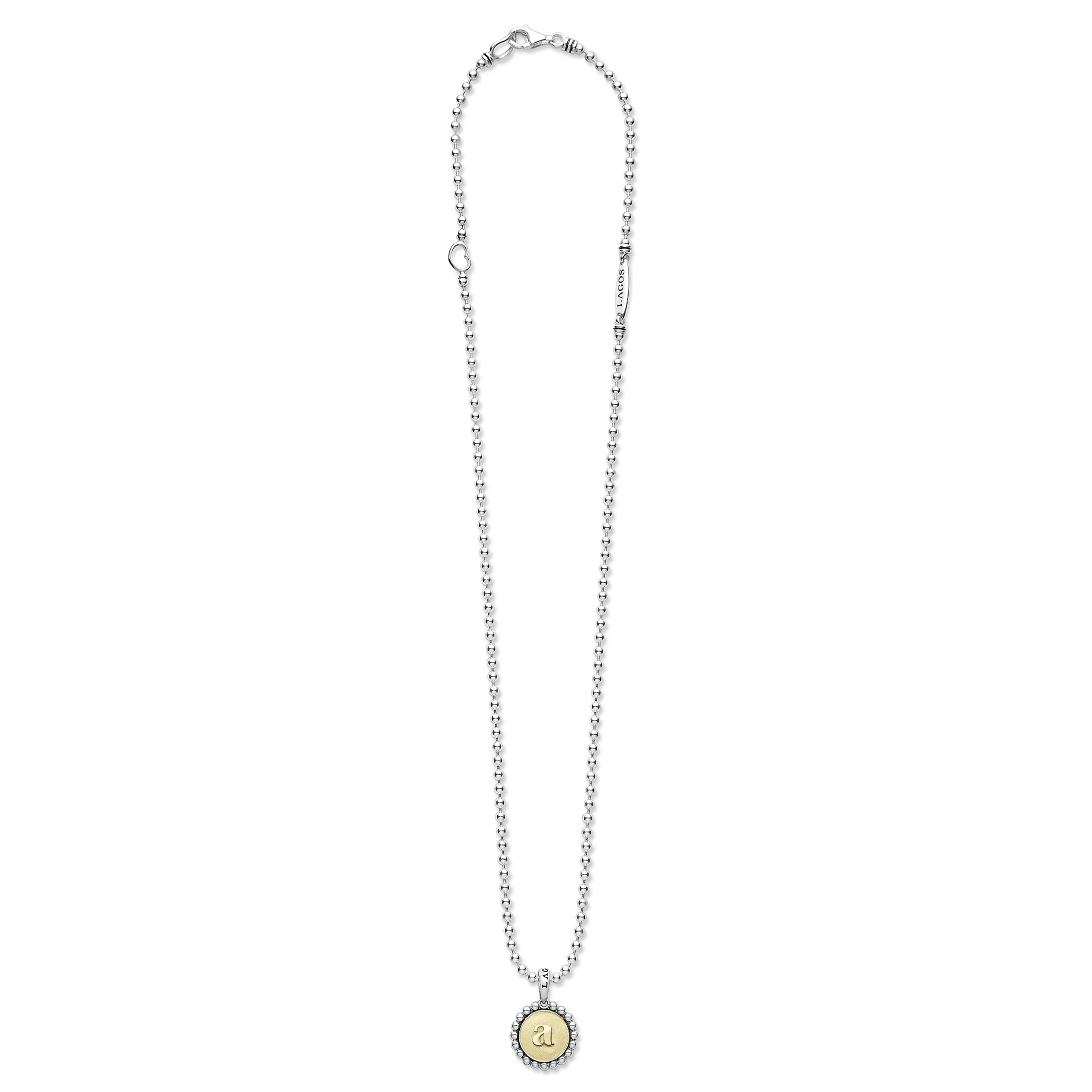 Signature Caviar A Initial Charm Necklace - Image 3
