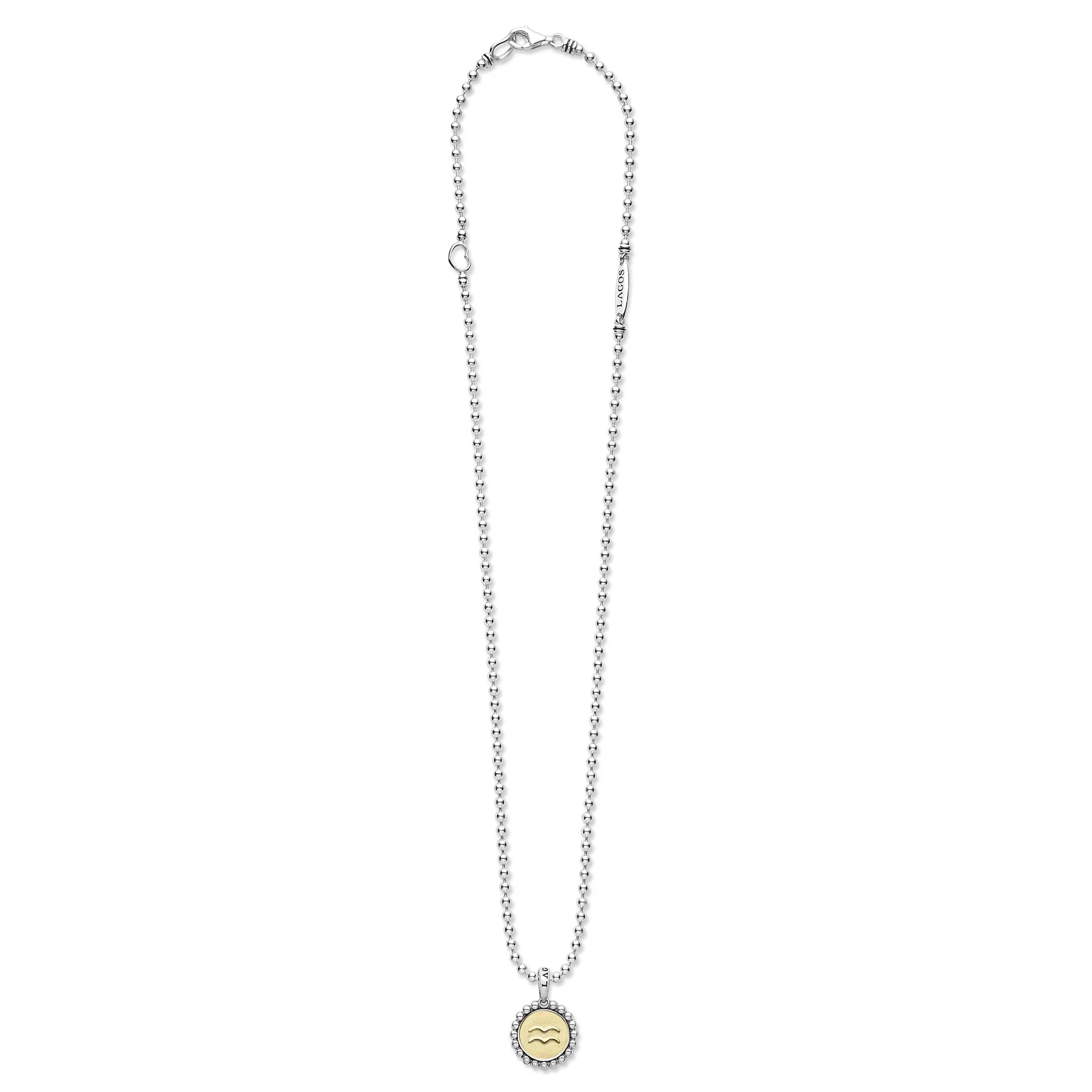 Signature Caviar Aquarius Zodiac Charm Necklace - Image 3