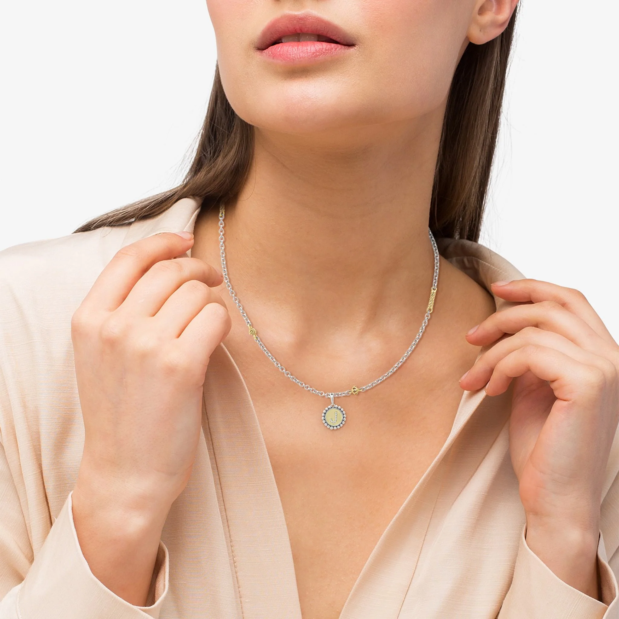 Signature Caviar Diamond J Initial Charm - Image 2