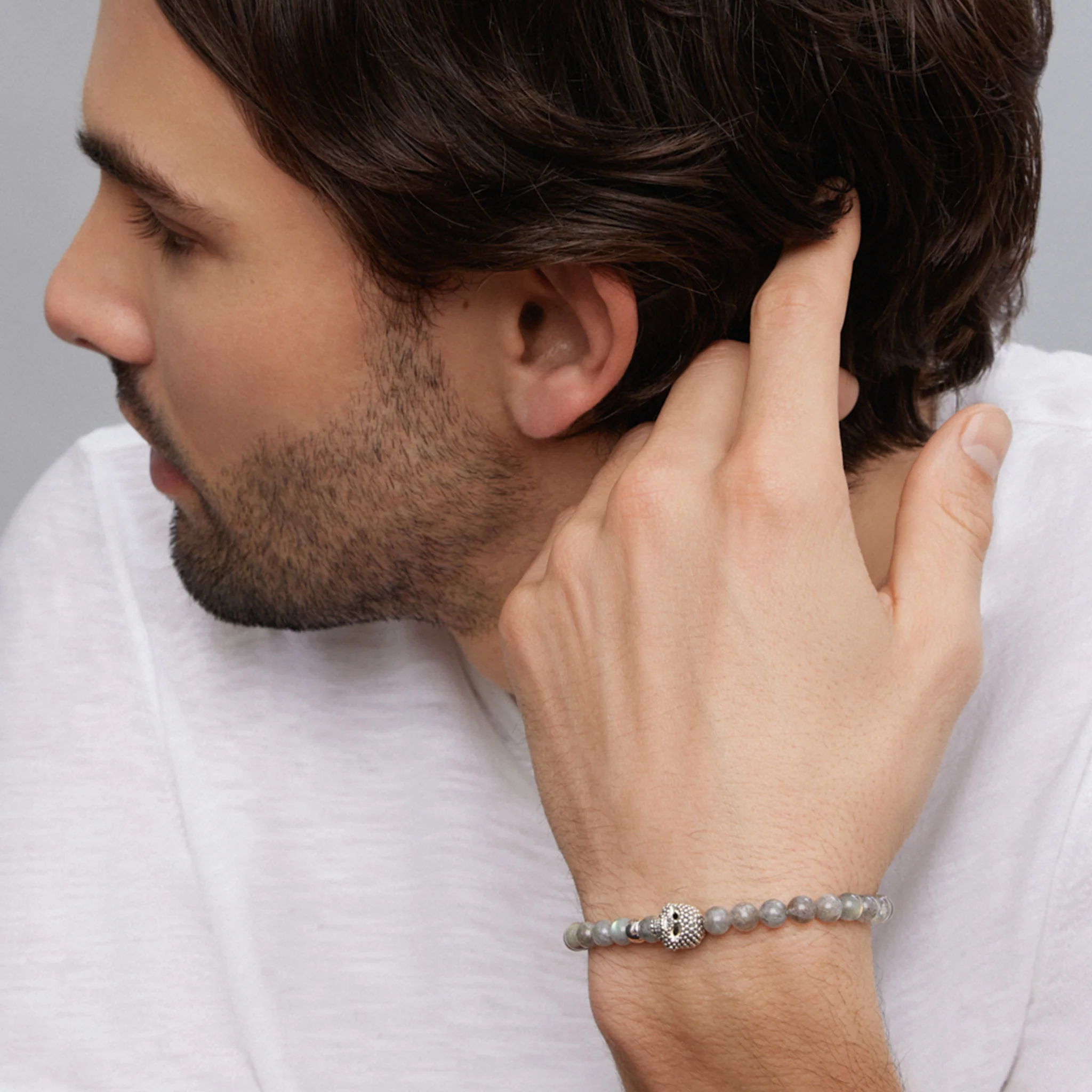 Anthem Labradorite Skull Bead Bracelet - Image 4