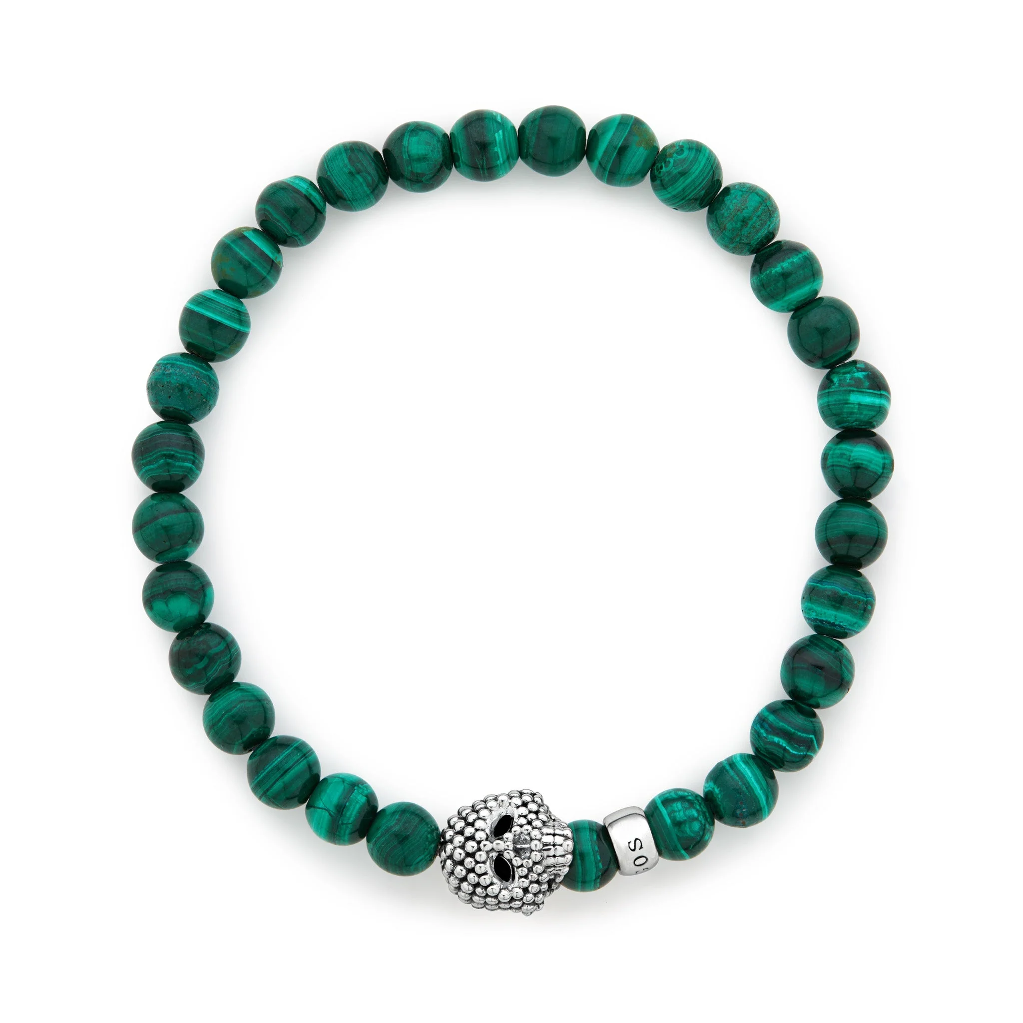 Anthem Malachite Skull Bead Bracelet - Image 3
