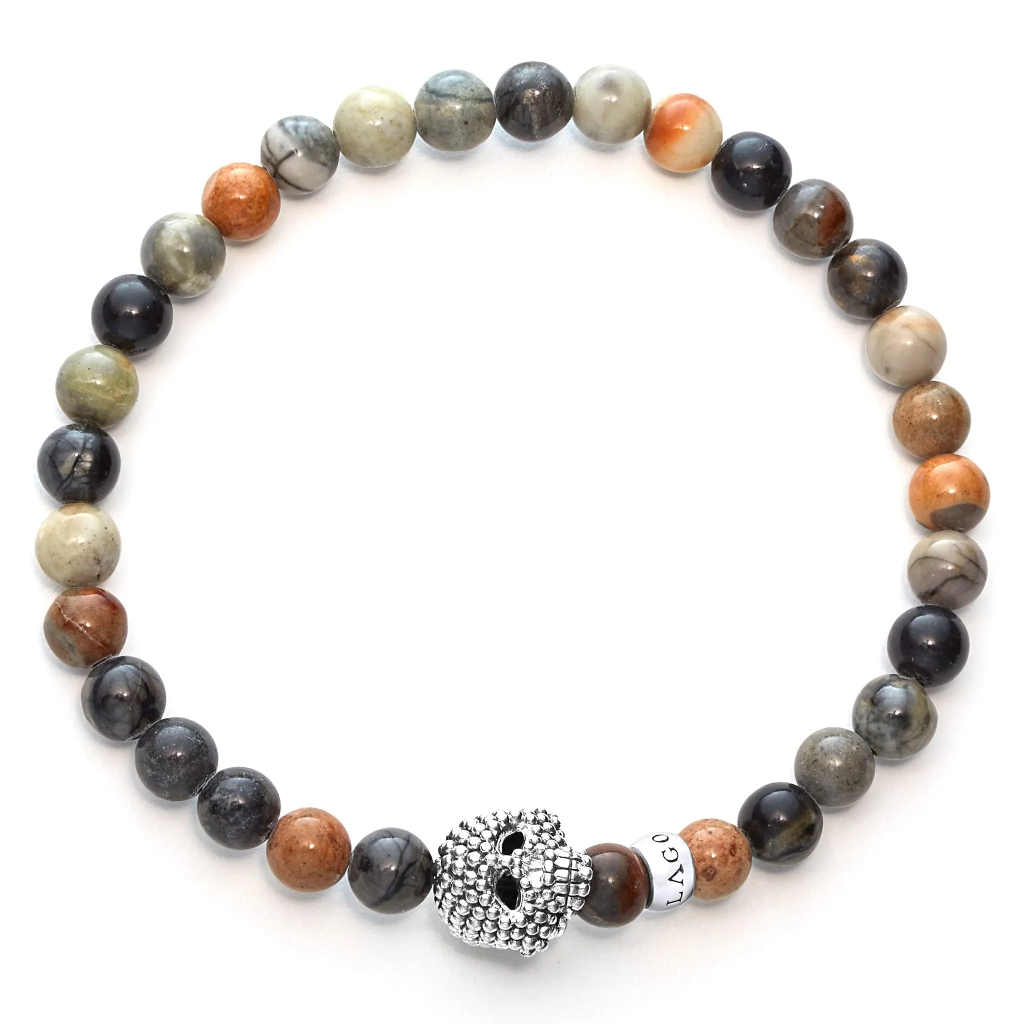 Anthem Picasso Jasper Skull Bead Bracelet - Image 3