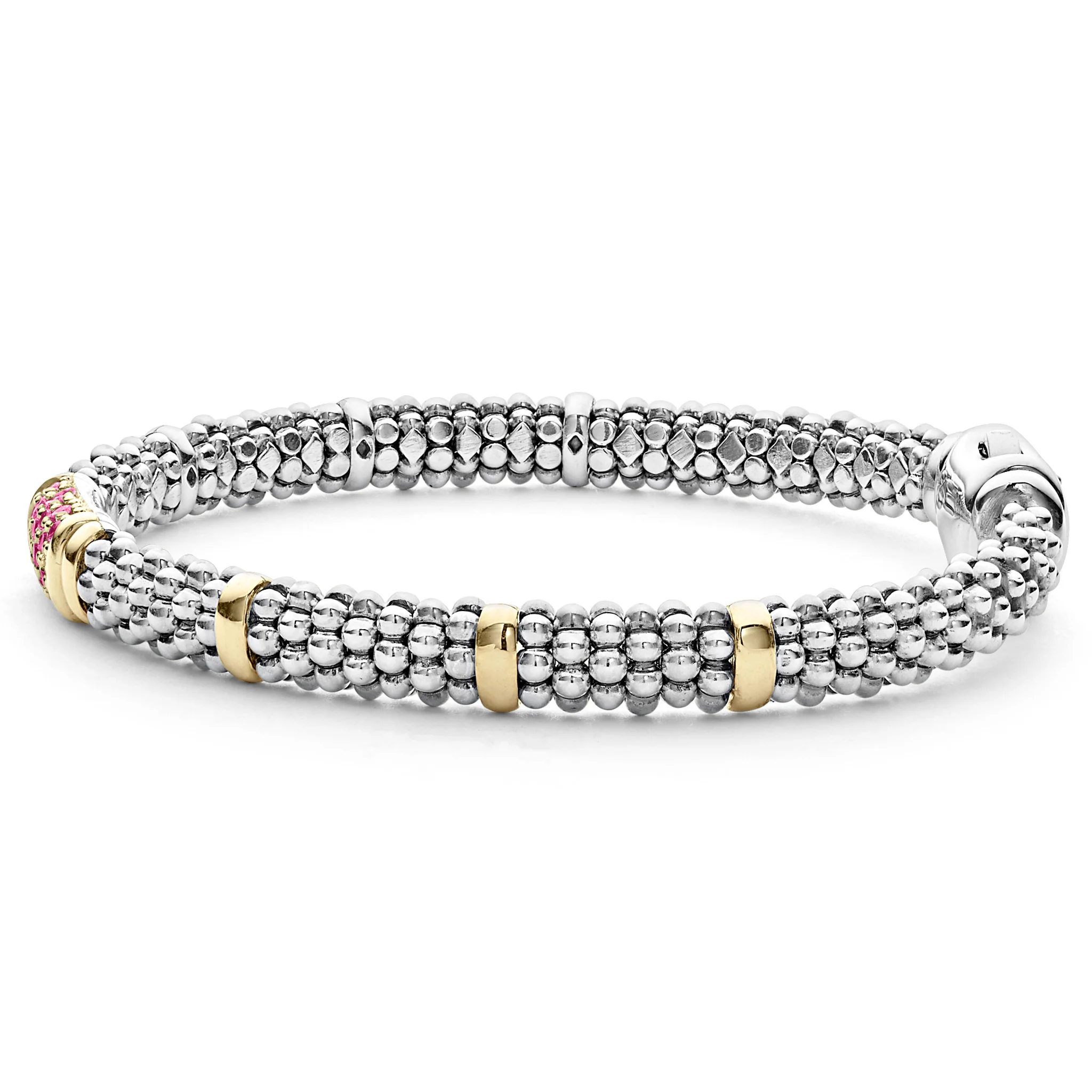 Signature Caviar Pink Sapphire Caviar Bracelet | 6mm - Image 4