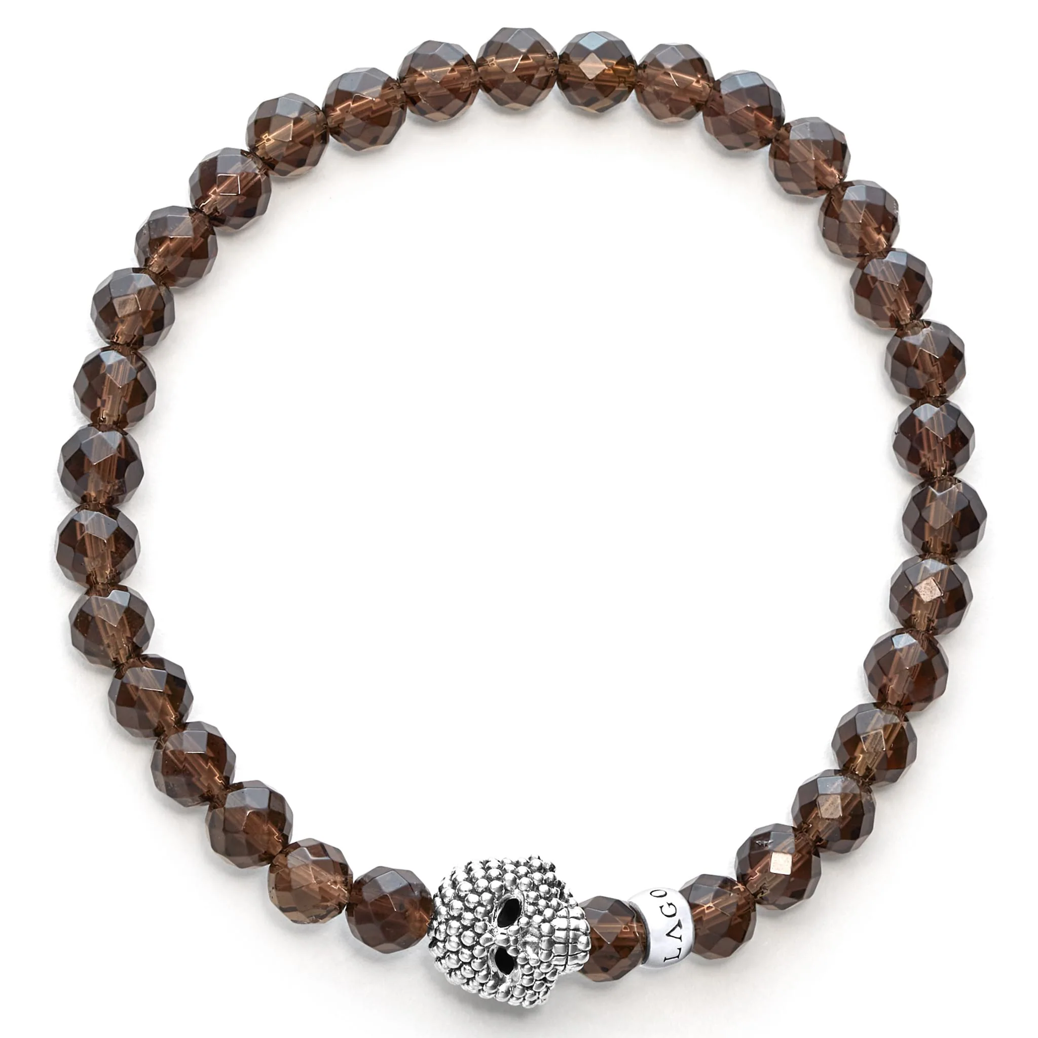 Anthem Smokey Quartz Skull Bead Bracelet - Image 3