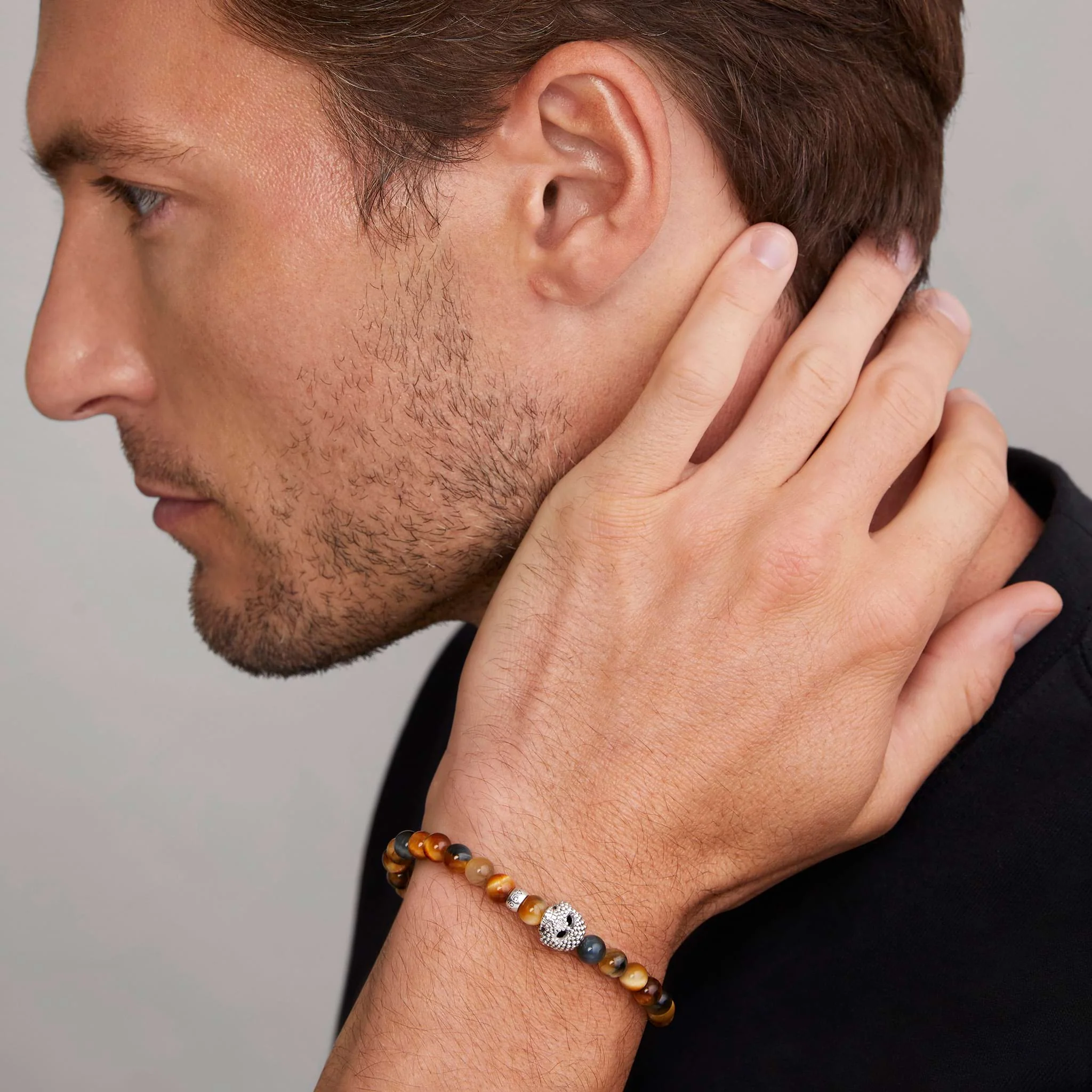 Anthem Tiger Eye Skull Bead Bracelet - Image 5