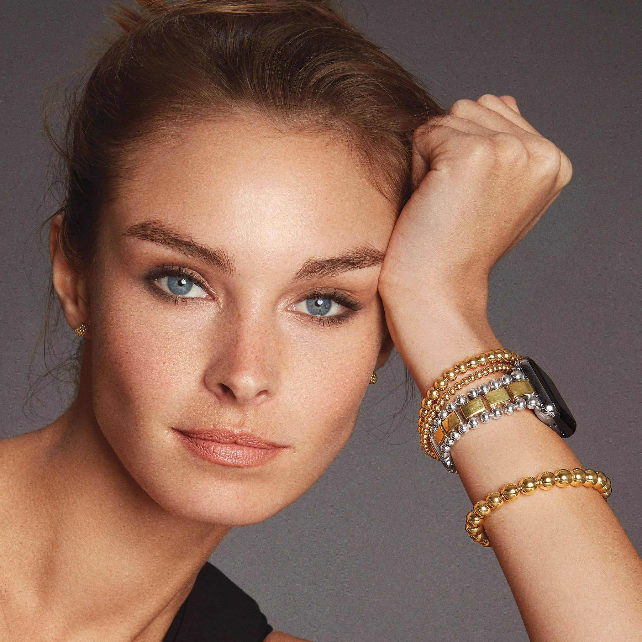 Smart Caviar 18K Gold and Sterling Silver Watch Bracelet-38-45mm - Image 6