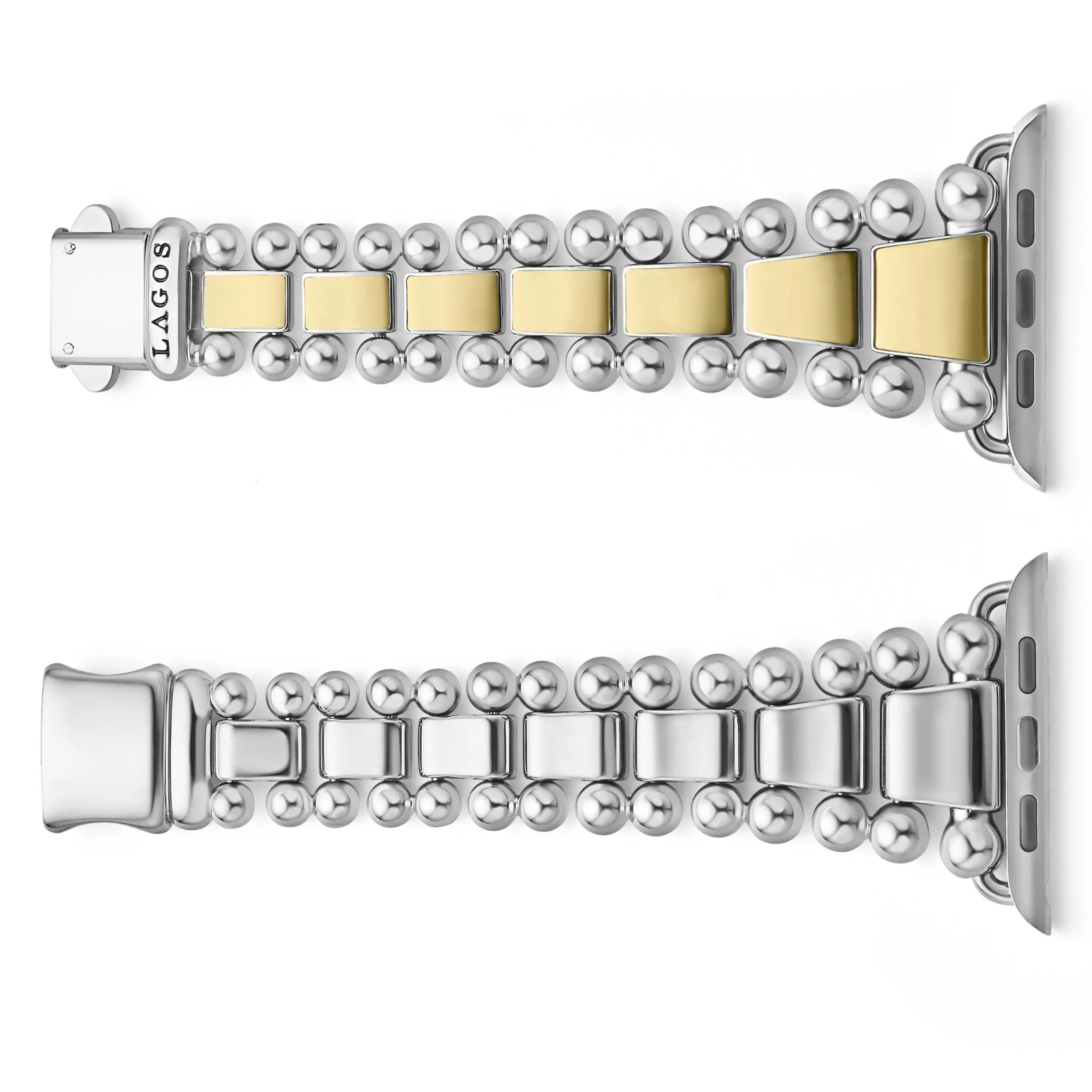 Smart Caviar 18K Gold and Stainless Steel Watch Bracelet-42-49mm - Image 3