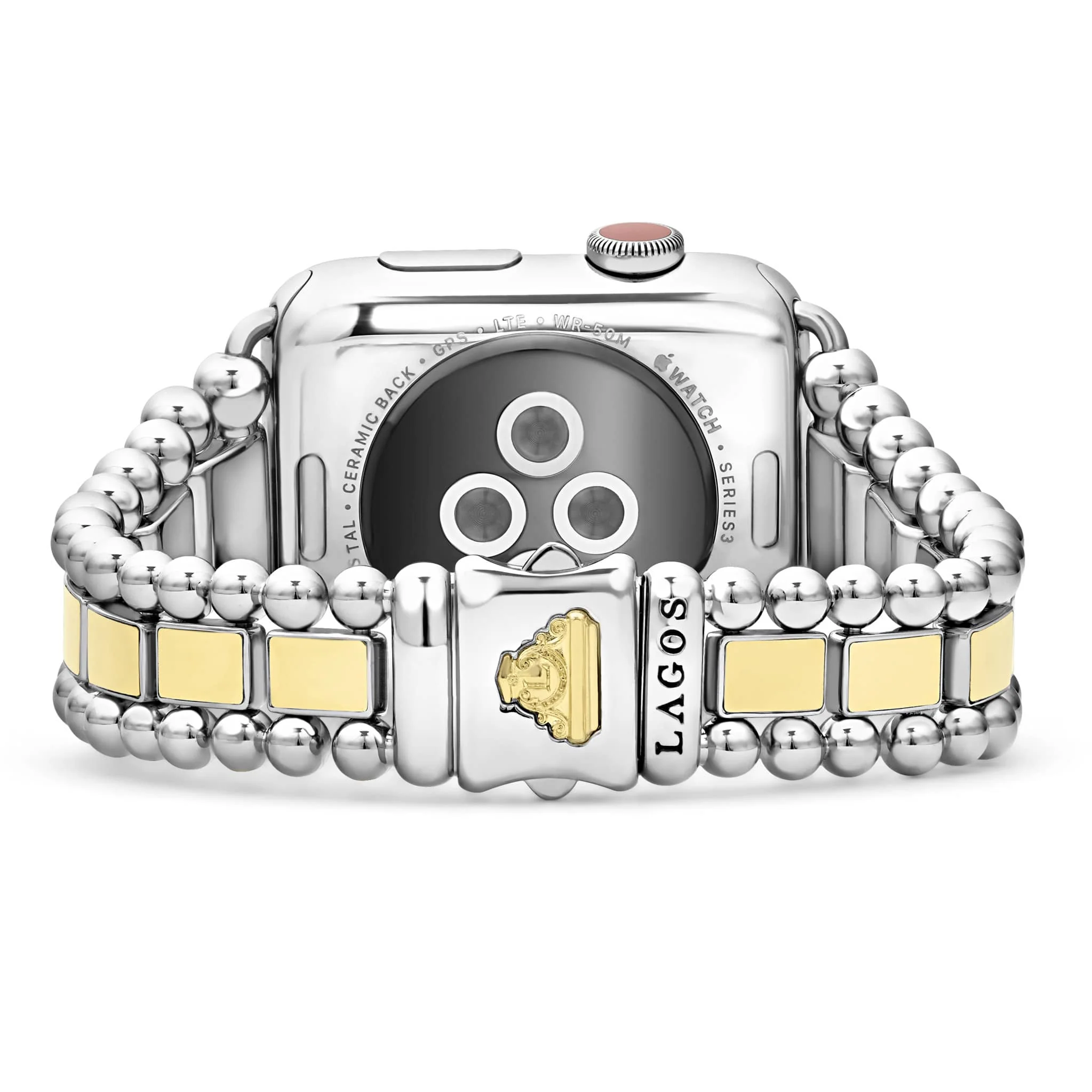 Smart Caviar 18K Gold and Stainless Steel Watch Bracelet-42-49mm - Image 4