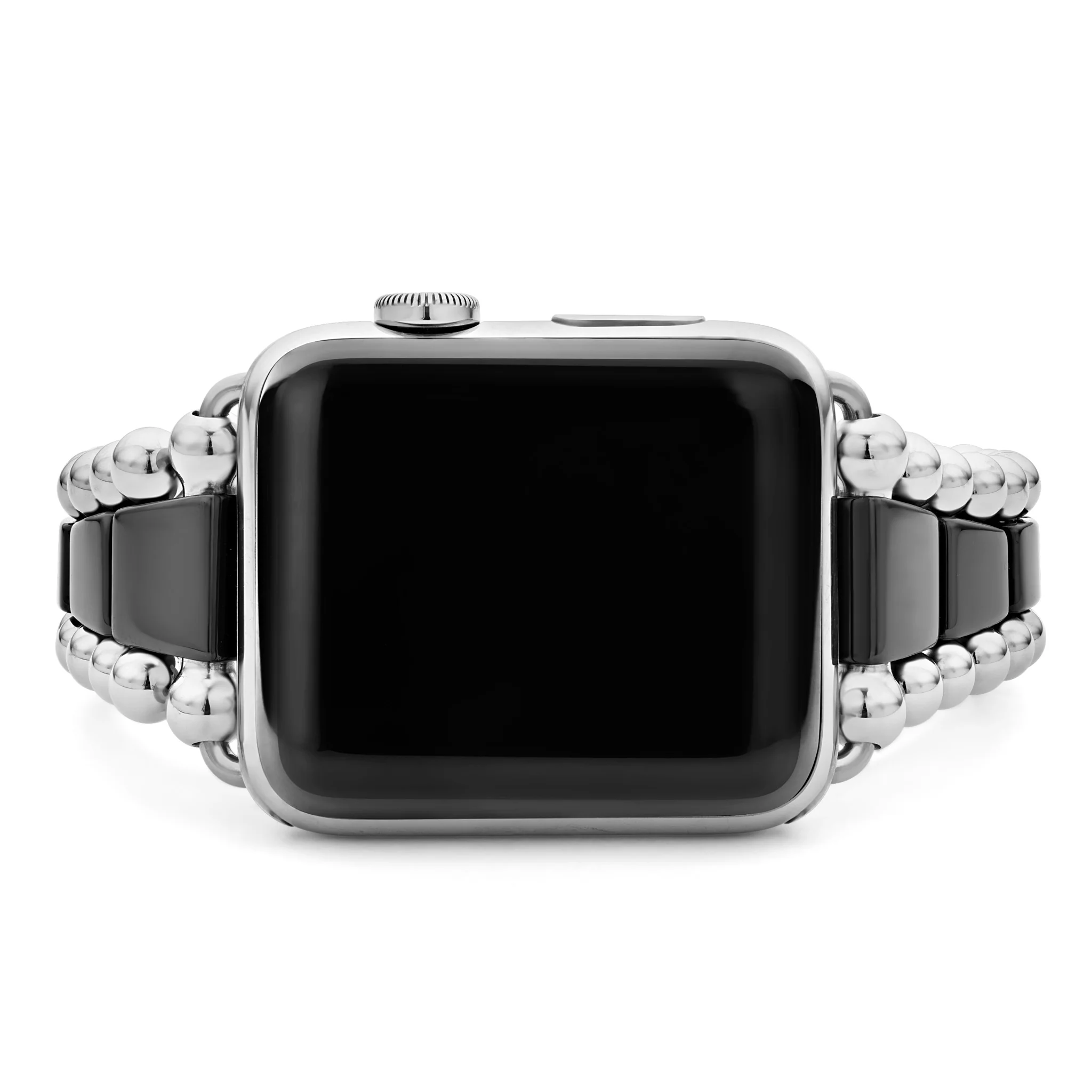 Smart Caviar Black Ceramic and Stainless Steel Watch Bracelet-42-49mm - Image 3