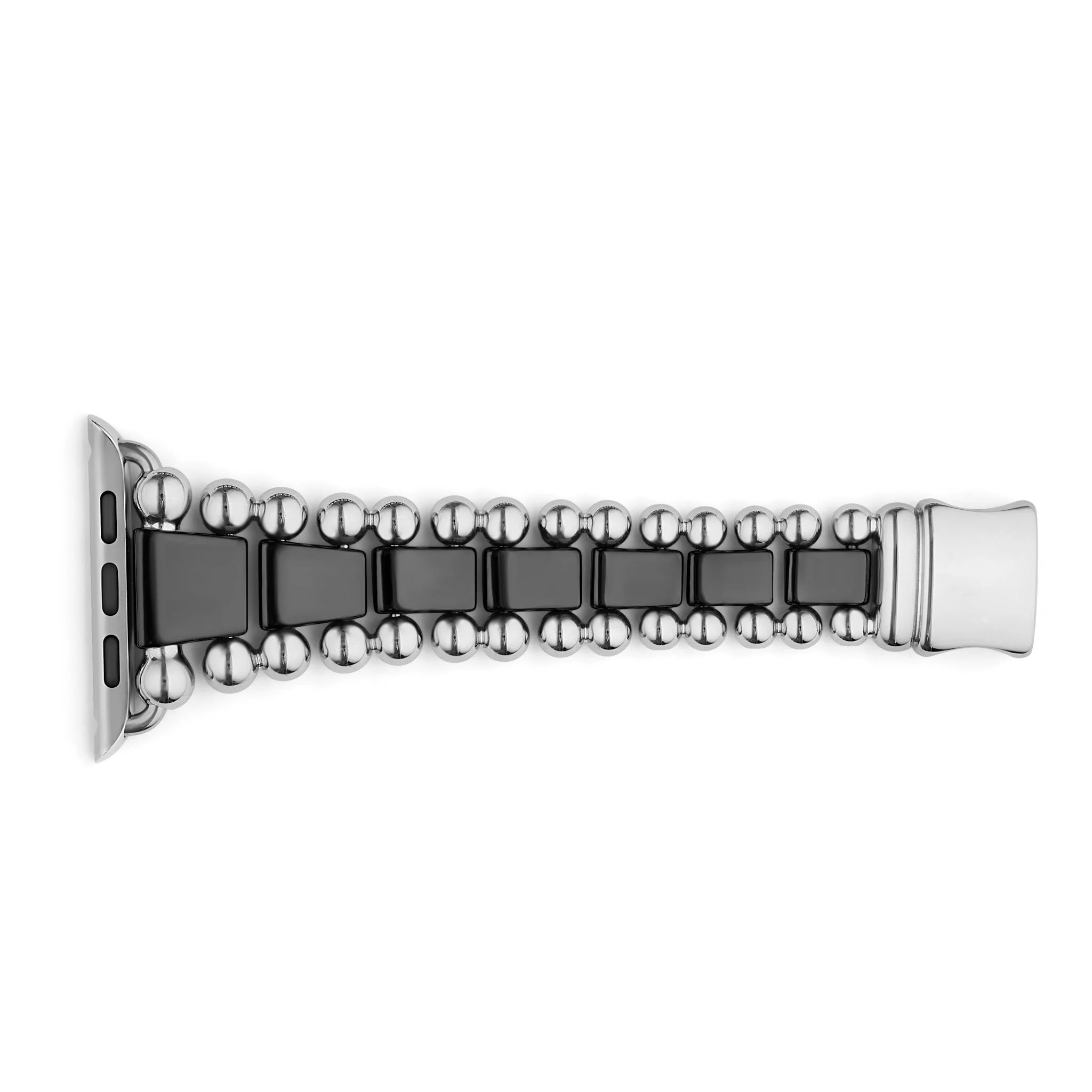 Smart Caviar Black Ceramic and Stainless Steel Watch Bracelet-42-49mm - Image 6
