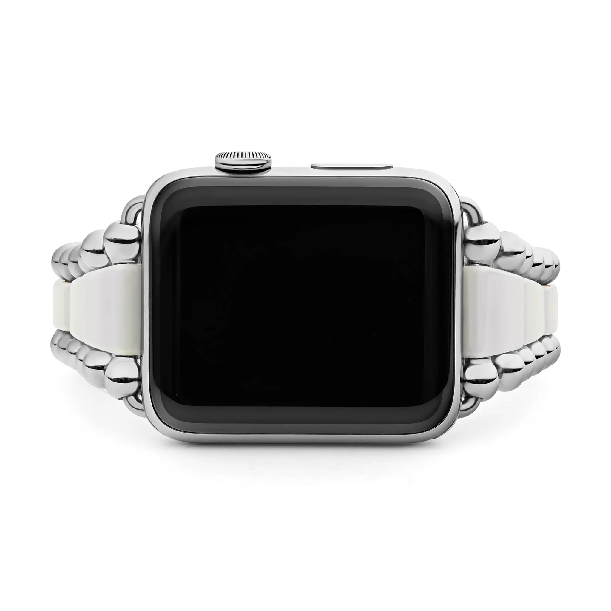 Smart Caviar White Ceramic and Stainless Steel Watch Bracelet-42-49mm - Image 5