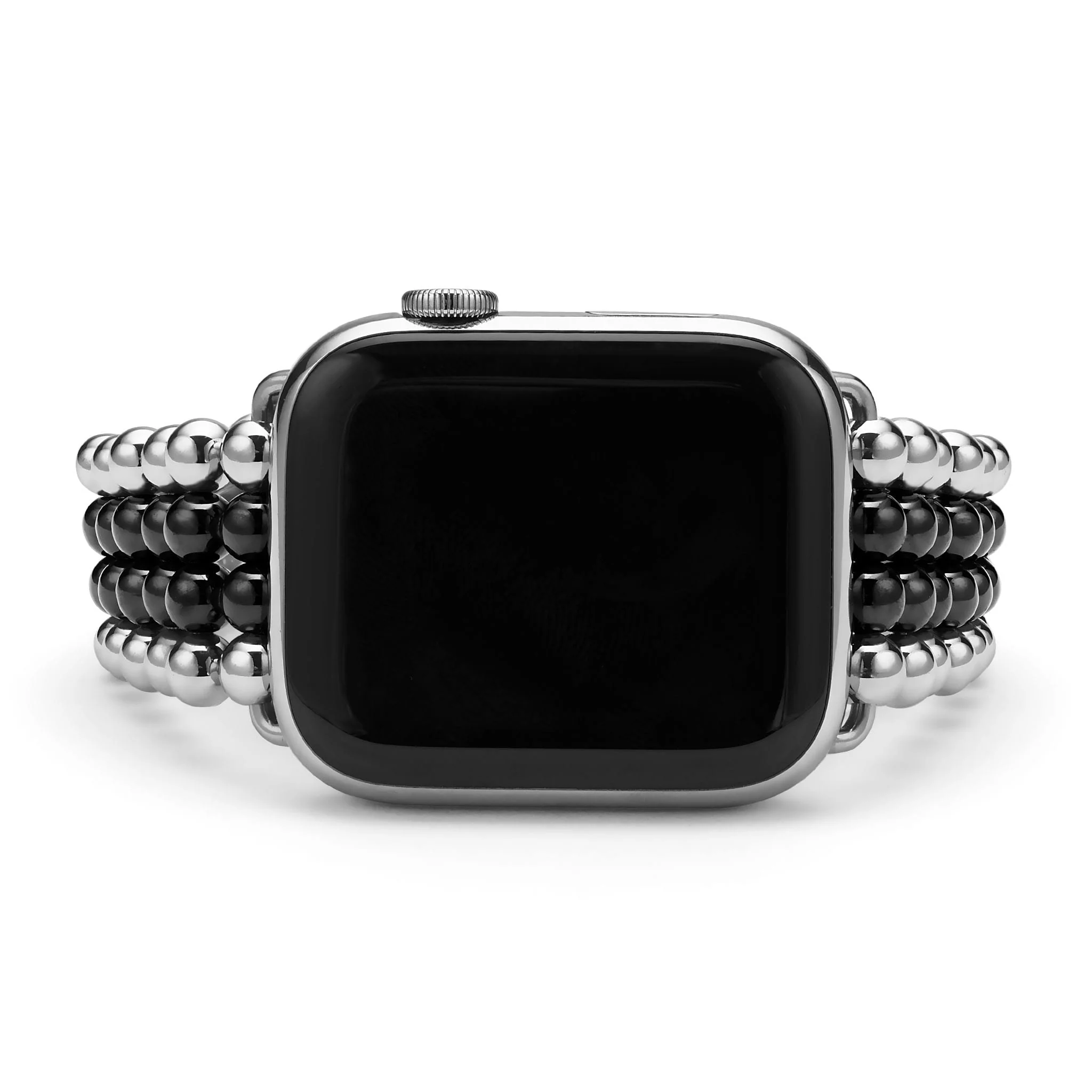 Smart Caviar Black Ceramic and Stainless Steel Infinite Watch Bracelet-42-49mm - Image 4