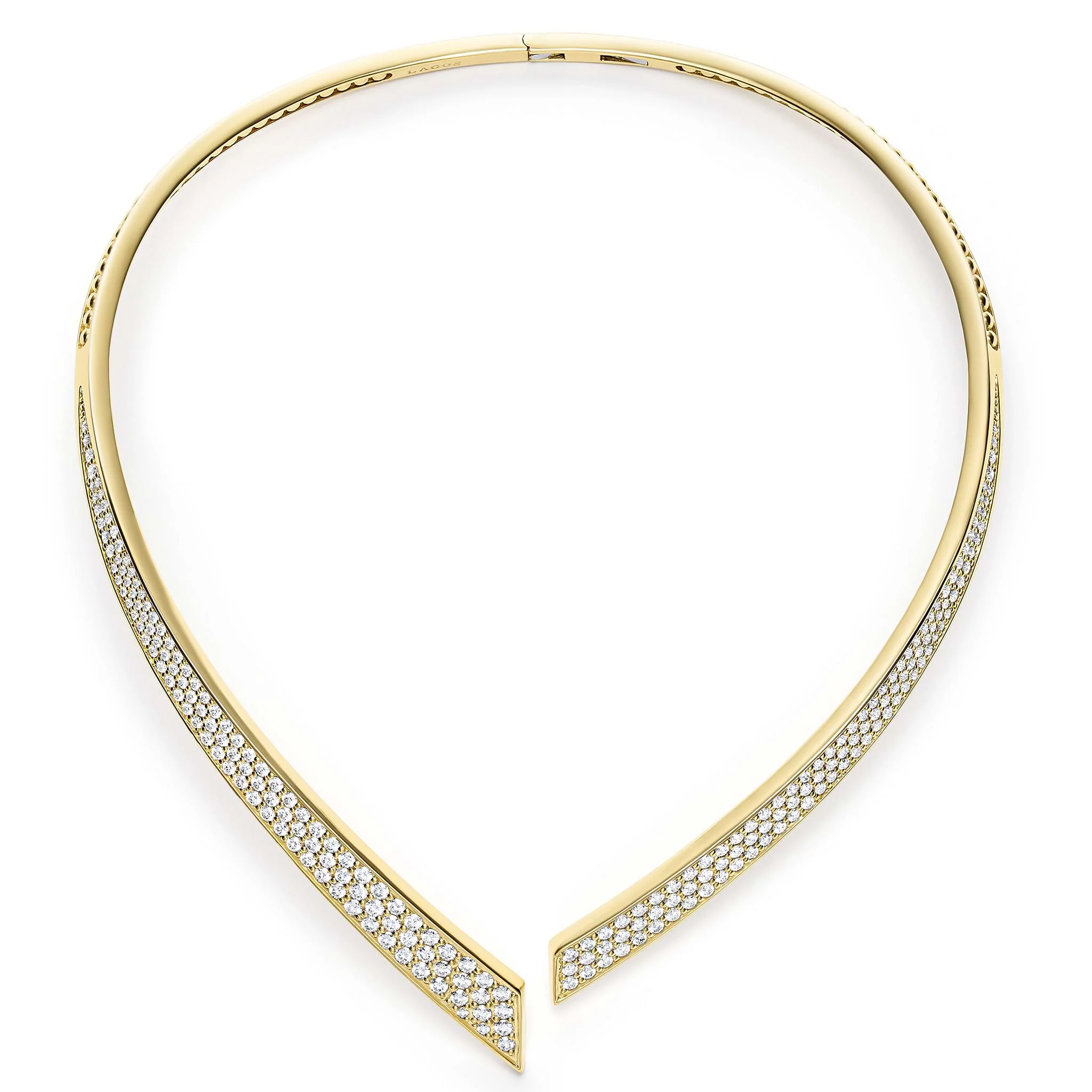 Studio 18K Gold Pave Diamond Collar Necklace